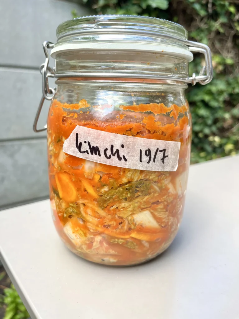 Kimchi in de maak 