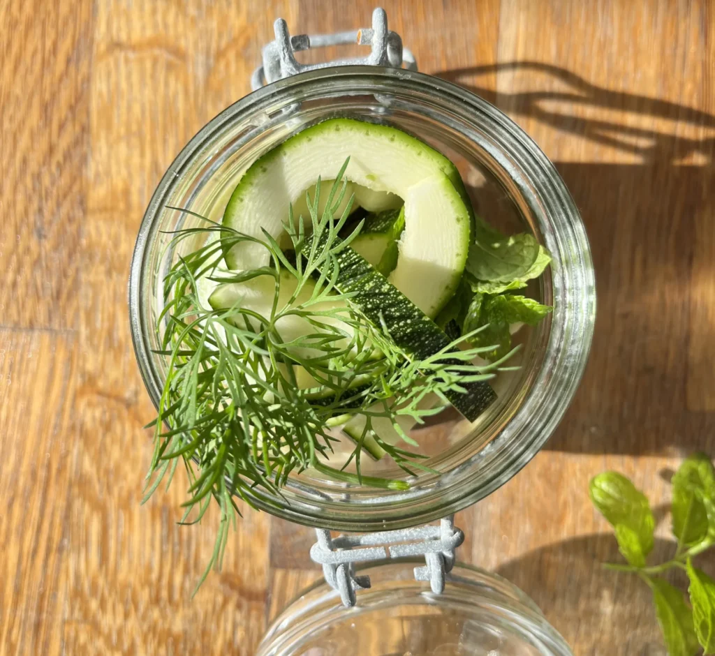 Courgette met munt en dille